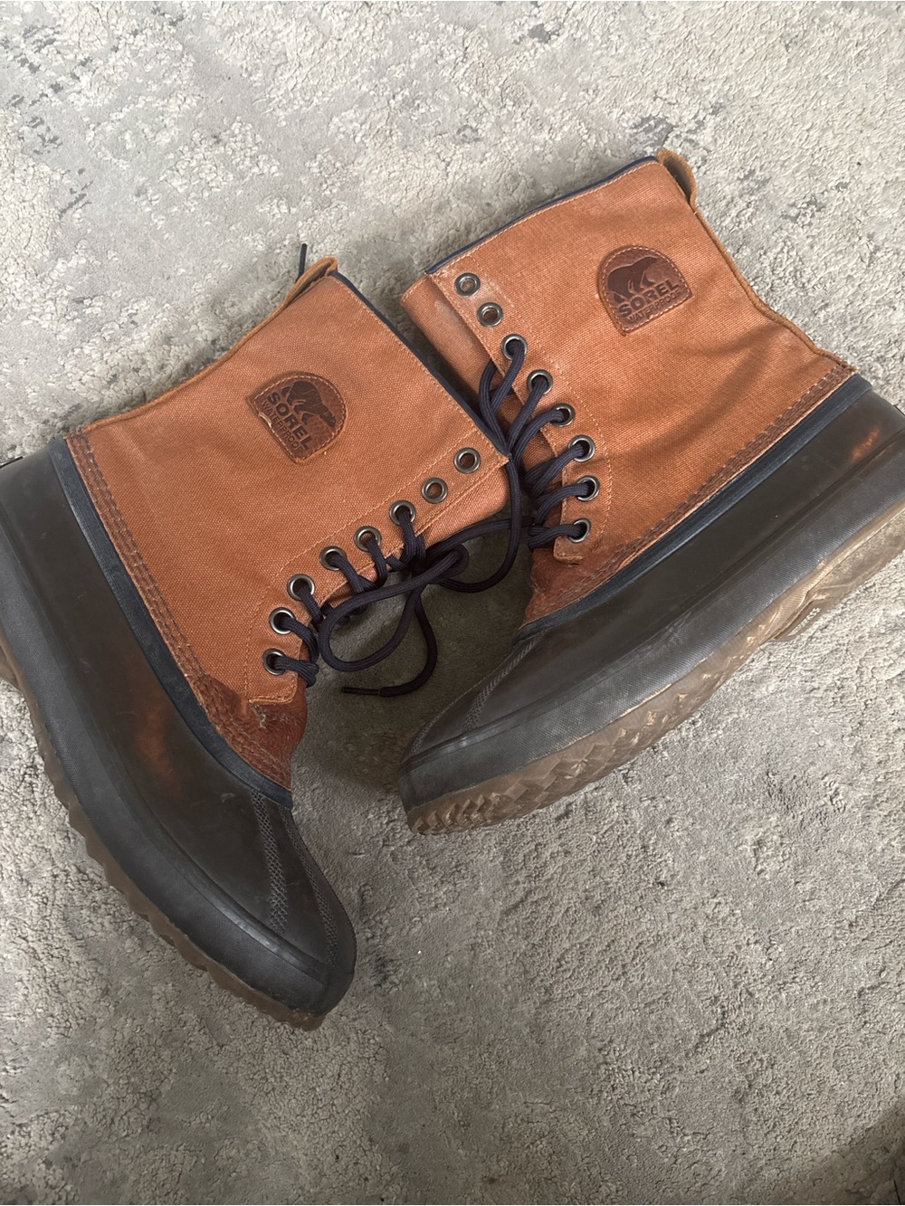 Sorel Men's Canvas premium Lace-Up Boots in Brown
